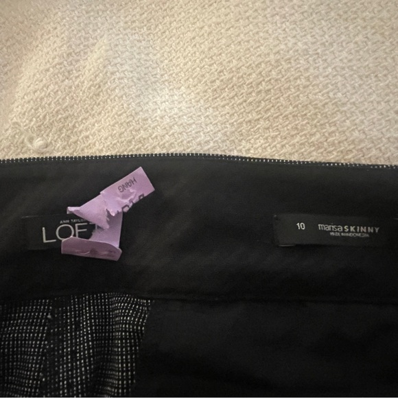 LOFT Black and White Checkered Trousers - Picture 4 of 6